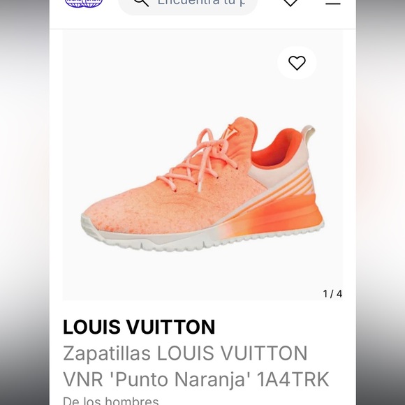 Louis Vuitton Zapatillas técnicas de punto VNR Size 42 EEUCOLOR ORANGE